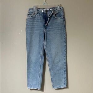 Mango Women's Straight Leg Blue Jeans